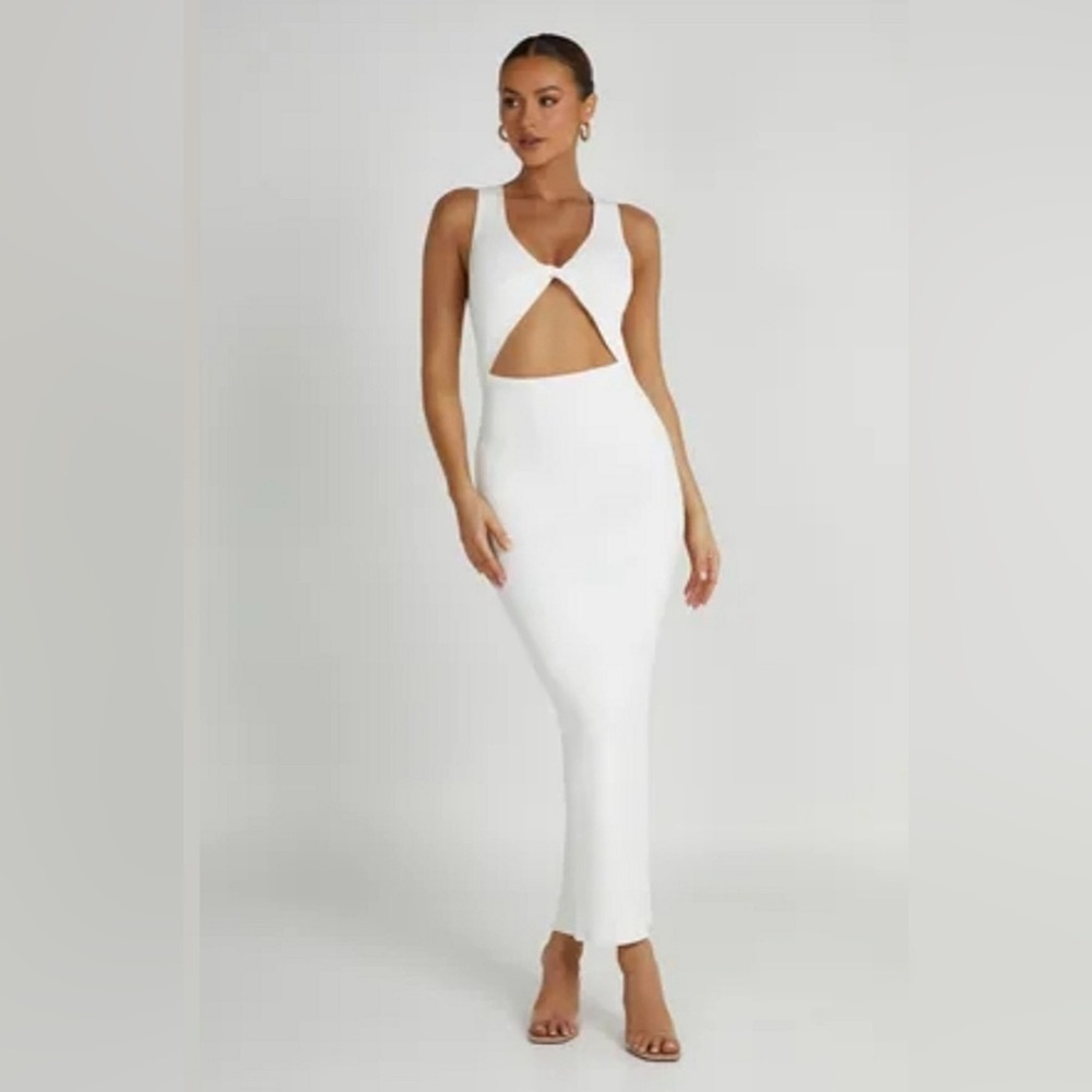 Meshki Kaesha Knit Maxi Dress - White NWT size L